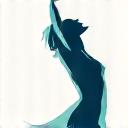 Abstract icon of a person exercising, representing personalized fitness.