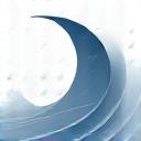 Abstract icon representing sleep optimization with a crescent moon and stars.